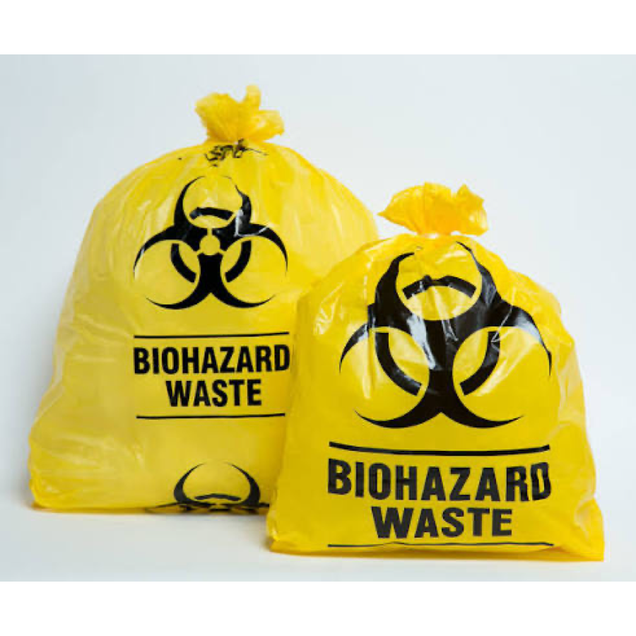 Biohazard waste bags